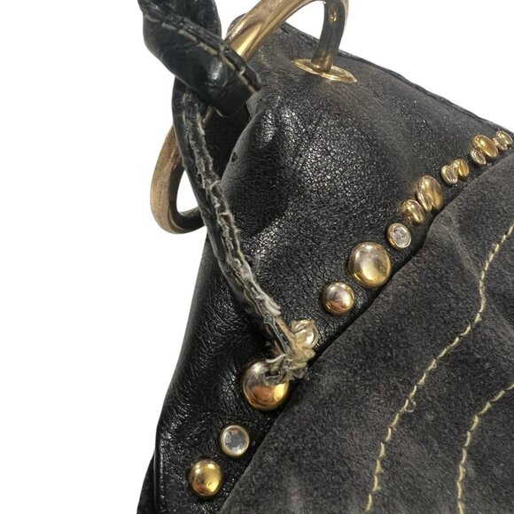 Baby Phat Vintage Women's Handbag Y2K Purse Hobo Studded Suede Leather Bling - Picture 7 of 7